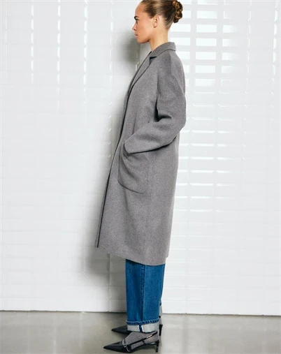 Withblack - WBLCeline Wool Frakke - Grey Melange